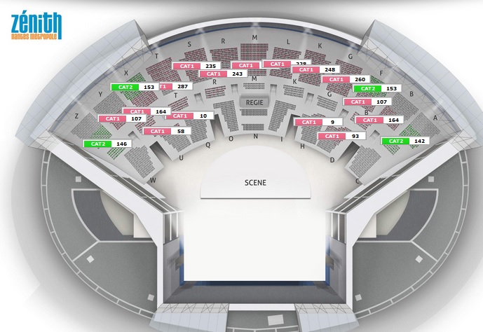 Placement Plan Zenith - Rouen Numero Place